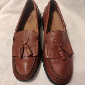 Bass Weejun Marietta II Women’s Brown Leather Tassel Loafers Size 8W 8 wide
